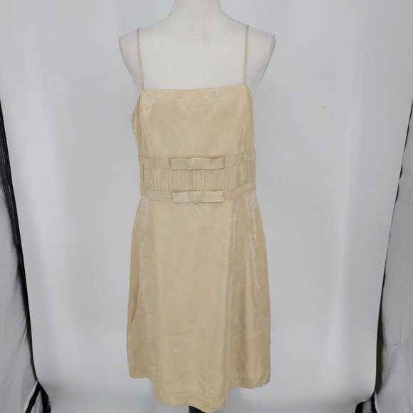 Ann Taylor Dresses & Skirts - ANN TAYLOR Gold Champagne Sleeveless Cocktail Dress Holiday Party Women's 10 NWT